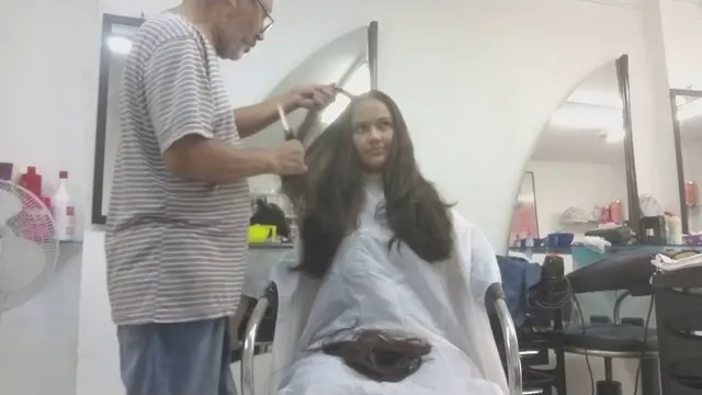 mid-back length to smooth bald haircut story cover