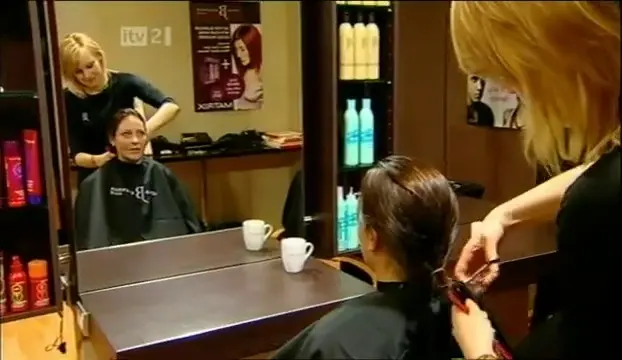 A Multi-Style Television Makeover Moves toward the Reveal haircut story cover